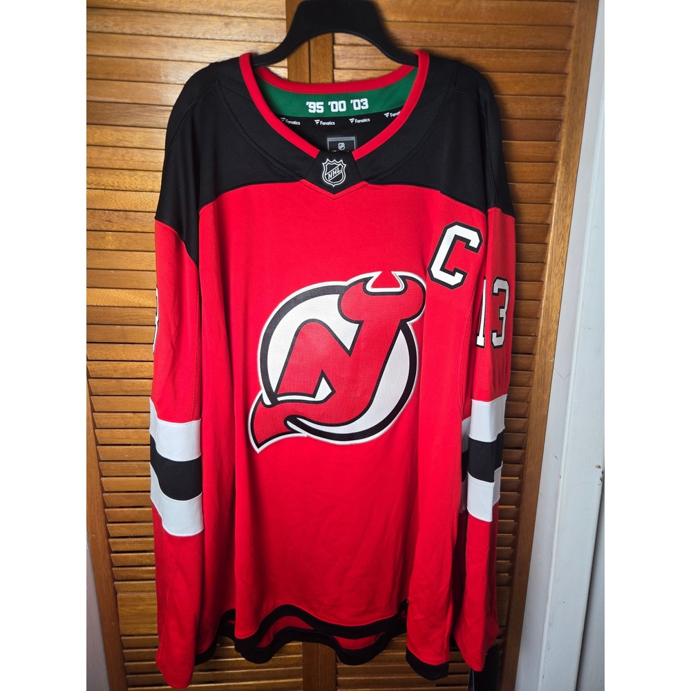 New Jersey Devils Nico Hischier Fanatics Breakaway Home Jersey Mens 4XL
